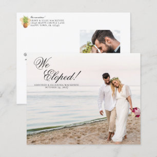 Budget Elopement Tropical Pineapple Wedding Photo