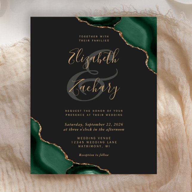 Budget Emerald Green Agate Corners Dark Wedding (Creator Uploaded)