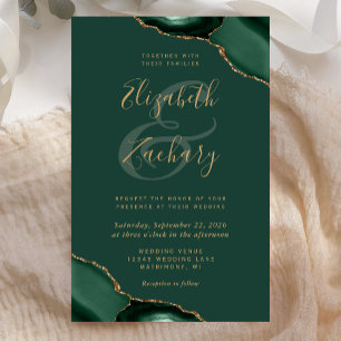 Budget Emerald Green Agate Corners Wedding