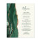 Budget Emerald Green Gold Agate Ivory Wedding Menu