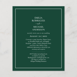 BUDGET Emerald Green Monochrome Text  Flyer