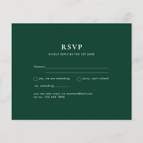 BUDGET Emerald Green Monochrome Text  Flyer