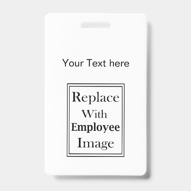 Budget Employee Name Badges Template (Front)