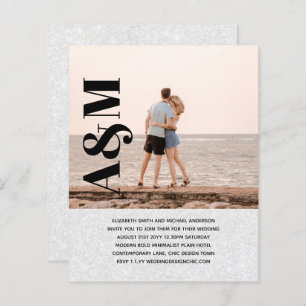 BUDGET Engagement Party Invitation PHOTO BOLD TEX