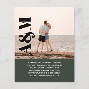 BUDGET Engagement Party Invitation PHOTO BOLD TEX Flyer