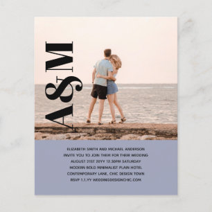 BUDGET Engagement Party Invitation PHOTO BOLD TEX Flyer