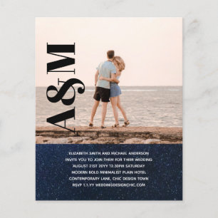 BUDGET Engagement Party Invitation PHOTO BOLD TEX Flyer