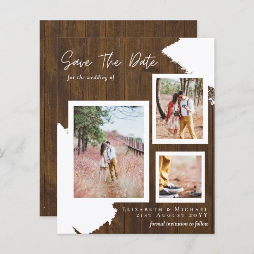 BUDGET Engagement Photo RUSTIC SAVE the DATE 