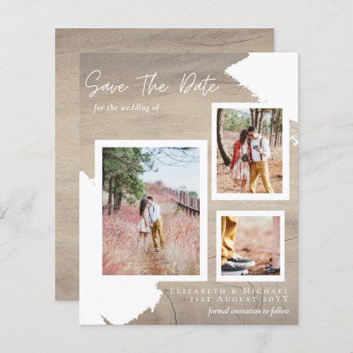 BUDGET Engagement Photo RUSTIC SAVE the DATE 