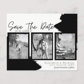 BUDGET Engagement Photo SAVE the DATE GREYSCALE