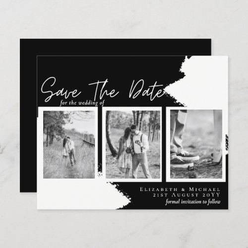 BUDGET Engagement Photo SAVE the DATE GREYSCALE