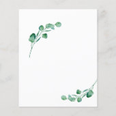 Budget Eucalyptus Baby Brunch Greenery Invitation (Back)