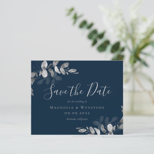 BUDGET Eucalyptus Blue Wedding Save The Date