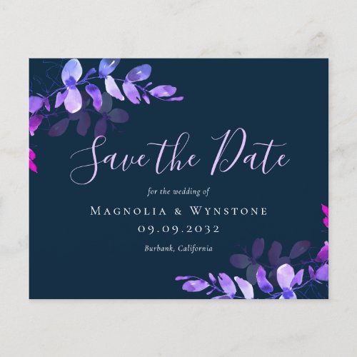 BUDGET Eucalyptus Blue Wedding Save The Date