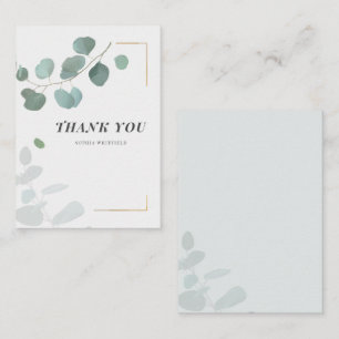 Budget Eucalyptus Botanical Greenery Thank You Note Card