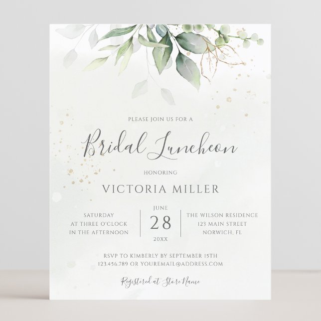 Budget Eucalyptus Bridal Luncheon Invitation (Creator Uploaded)