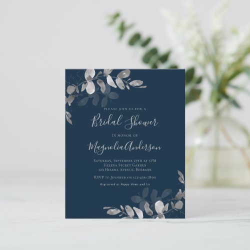 Budget Eucalyptus Bridal Shower Invitation