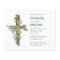 Budget Eucalyptus Cross Christening Invitation