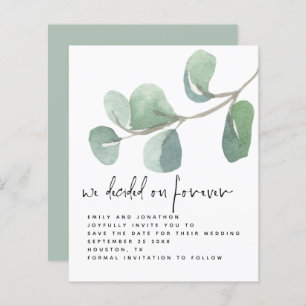 Budget Eucalyptus Decided on Forever Save The Date