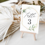 Budget eucalyptus elegant wedding table numbers<br><div class="desc">Bold modern design featuring a gold effect geometric frame with beautiful watercolor leafy botanical eucalyptus foliage. This elegant contemporary rustic collection is a great addition to a fall, winter, summer or spring wedding and features all the products you will need for your special day - save the dates, invitations, table...</div>