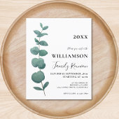 Budget Eucalyptus Family Reunion Invitation