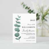 Budget Eucalyptus Family Reunion Invitation (Standing Front)