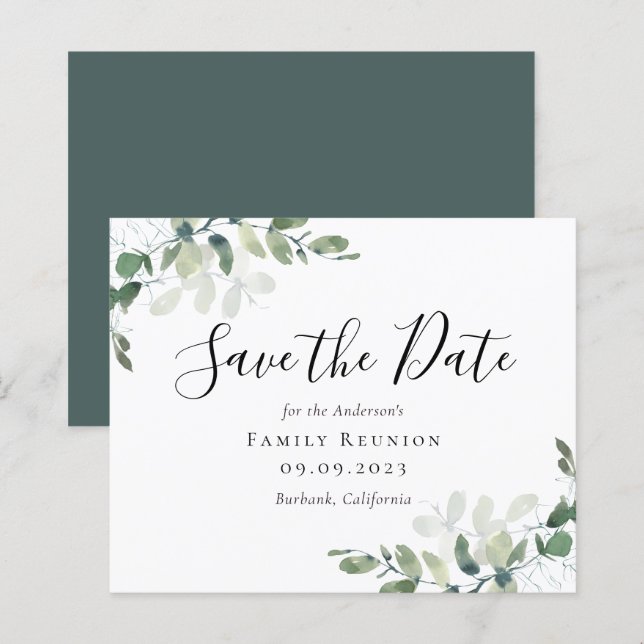 BUDGET Eucalyptus Family Reunion Save the Date (Front/Back)