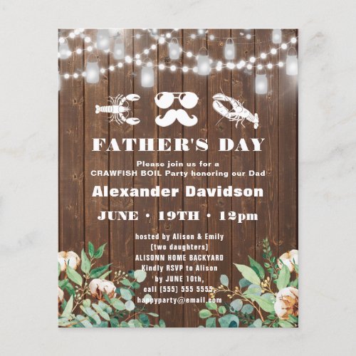BUDGET Eucalyptus Fathers Day Party Invitation