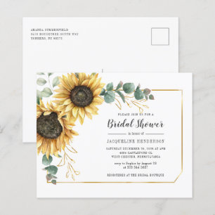 Budget Eucalyptus Floral Bridal Shower Invite