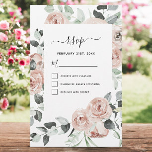 Budget Eucalyptus Floral Greenery Wedding RSVP