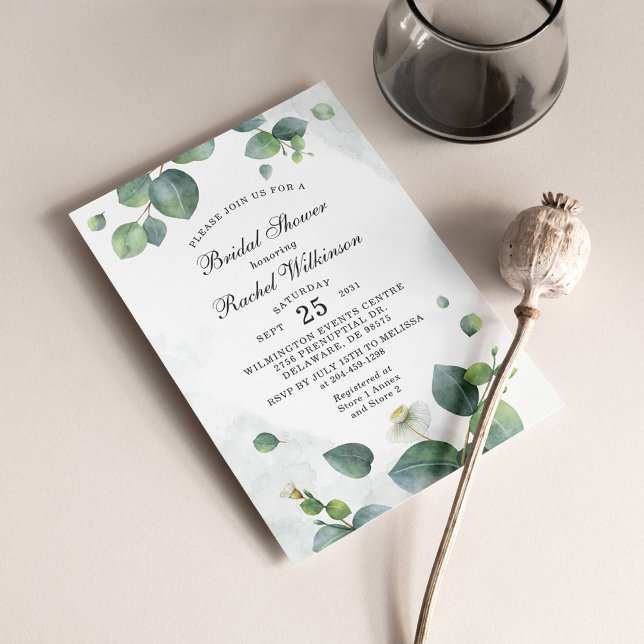 Budget Eucalyptus Foliage Bridal Shower Invitation (Creator Uploaded)
