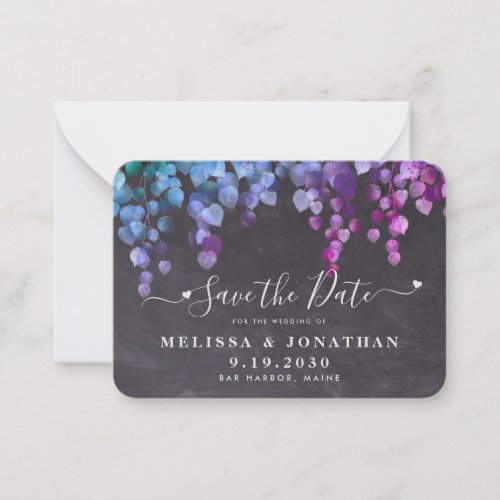 Budget Eucalyptus Foliage Slate Save The Date  Note Card