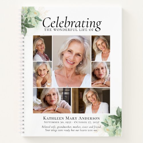 Budget Eucalyptus Funeral Guest Book