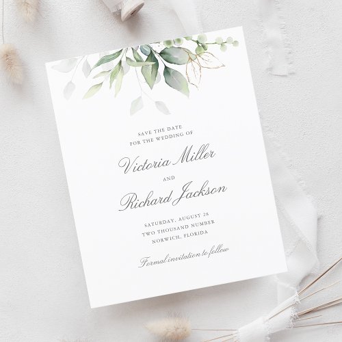 Budget Eucalyptus Green Foliage Save The Date