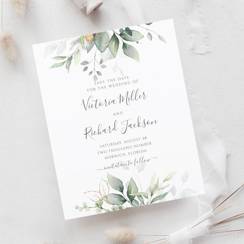 Budget Eucalyptus Green Foliage Save The Date