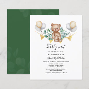 Budget Eucalyptus Greenery Baby Shower Invitation