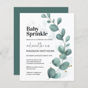 Budget Eucalyptus Greenery Botanical Baby Sprinkle