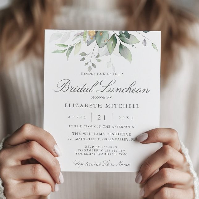 Budget Eucalyptus Greenery Bridal Luncheon (Creator Uploaded)