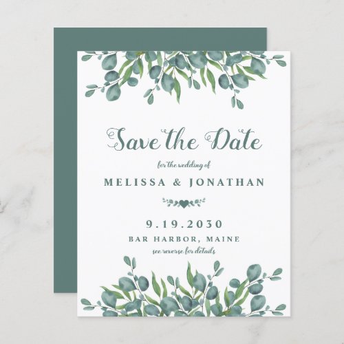 Budget Eucalyptus Greenery QR Code Save The Date