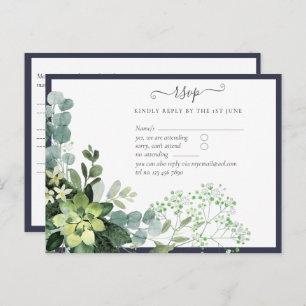 BUDGET Eucalyptus Greenery Wedding Foliage Postca Postcard