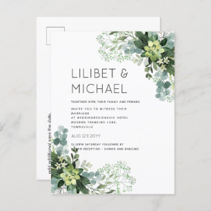 BUDGET Eucalyptus Greenery Wedding Foliage Postcard