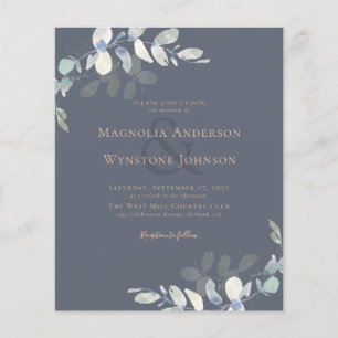 Budget Eucalyptus Greenery Wedding Invitation