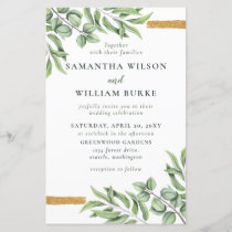 Budget Eucalyptus Greenery Wedding Invitation