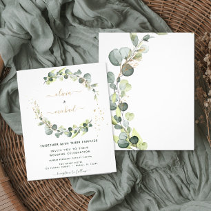 Budget Eucalyptus Greenery Wedding Invitations Flyer
