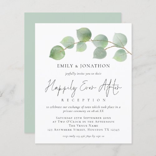 BUDGET Eucalyptus Happily Ever After Wedding Party