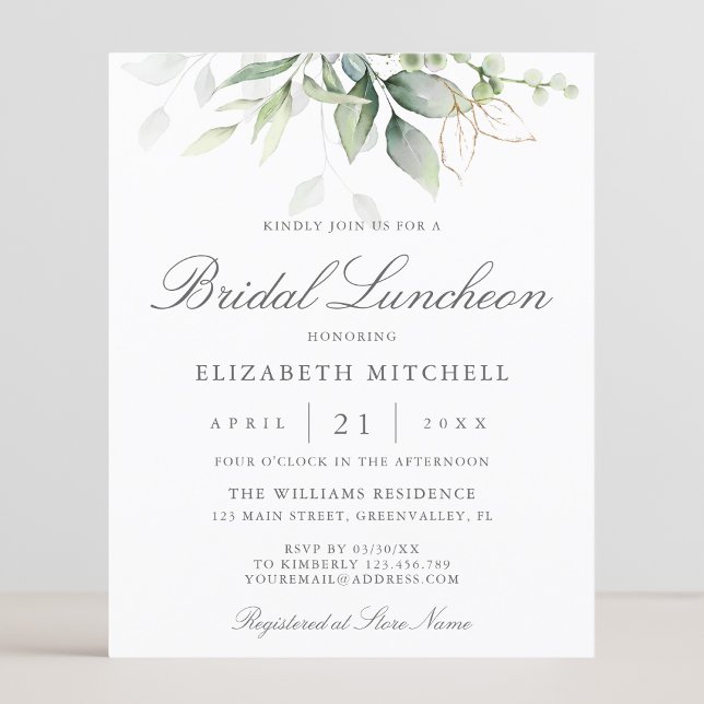 Budget Eucalyptus Leaves Bridal Luncheon (Creator Uploaded)