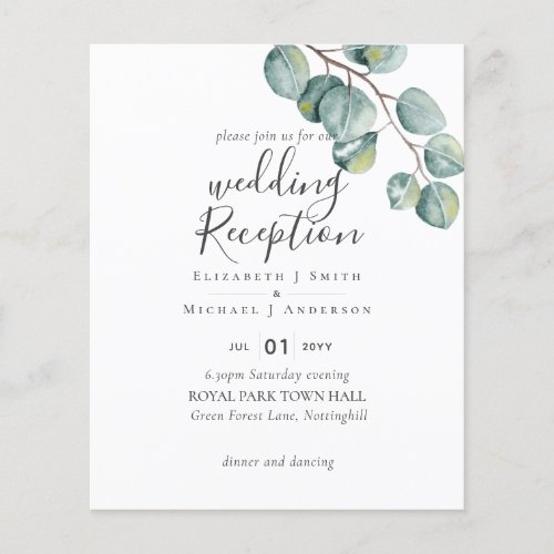 Budget Eucalyptus Leaves Wedding RECEPTION Evening