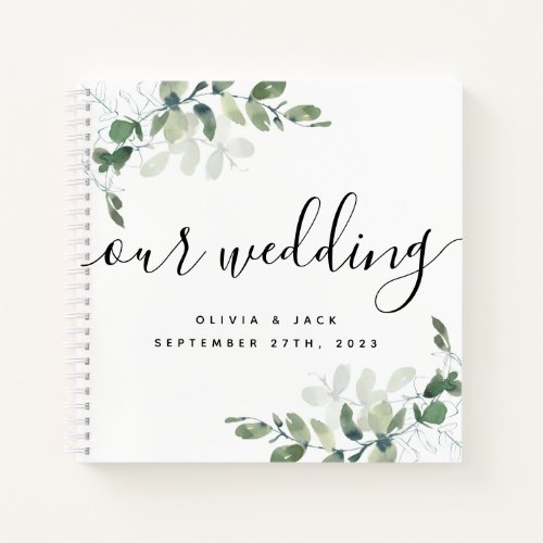 Budget Eucalyptus Our Wedding Guest Book