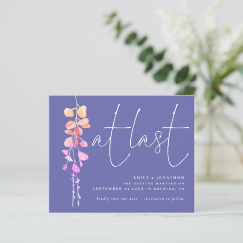 Budget Eucalyptus Periwinkle At Last Save The Date