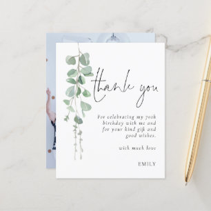 Budget Eucalyptus Photo 70th birthday Thank You